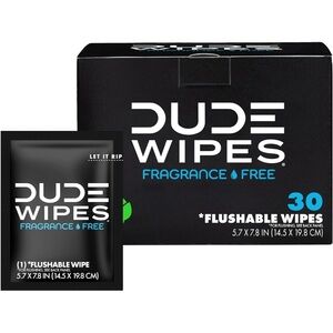Fragrance-Free Flushable Wipes - Black